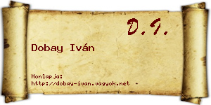 Dobay Iván névjegykártya